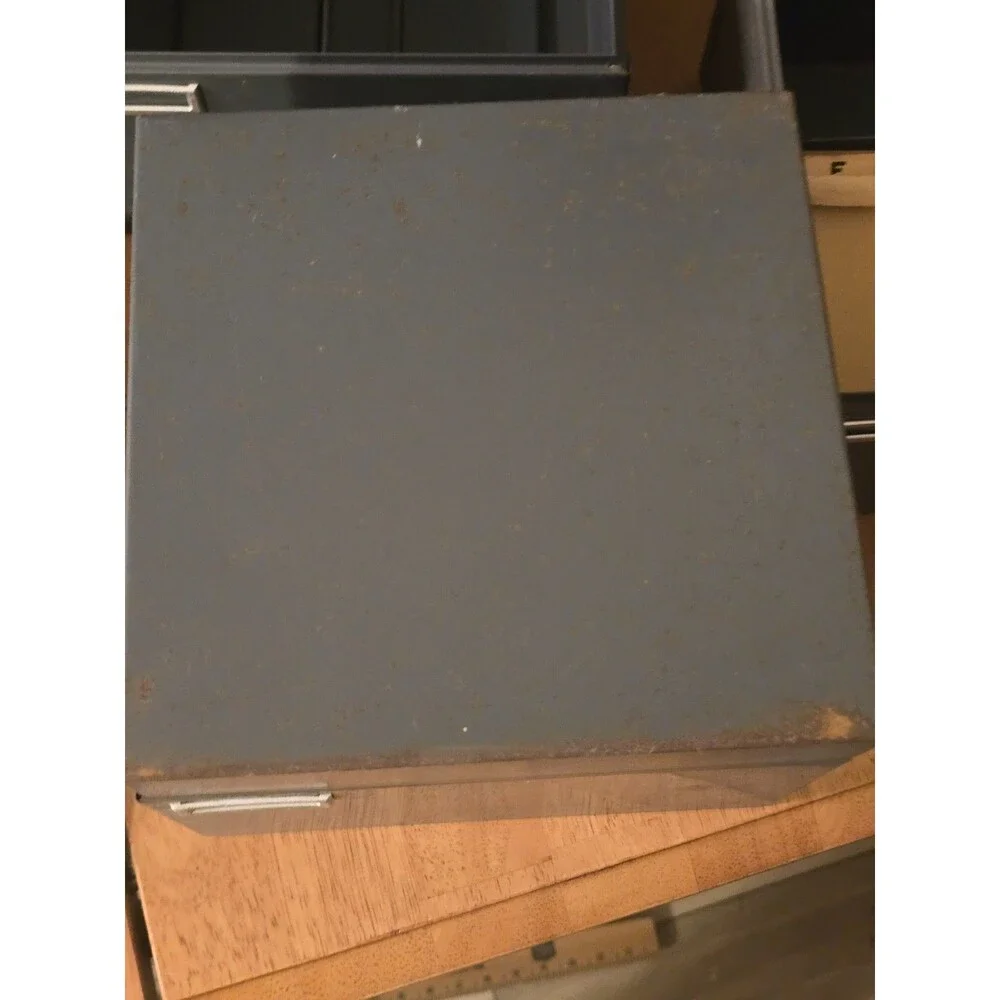 Vintage Steelmaster Industrial Metal Index Card File Box Gray Art Steel Co...